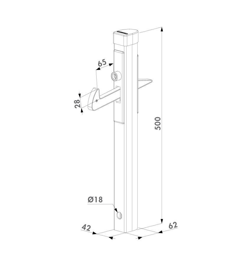 RMG L05 Aluminium Gate Hold-Back Catch